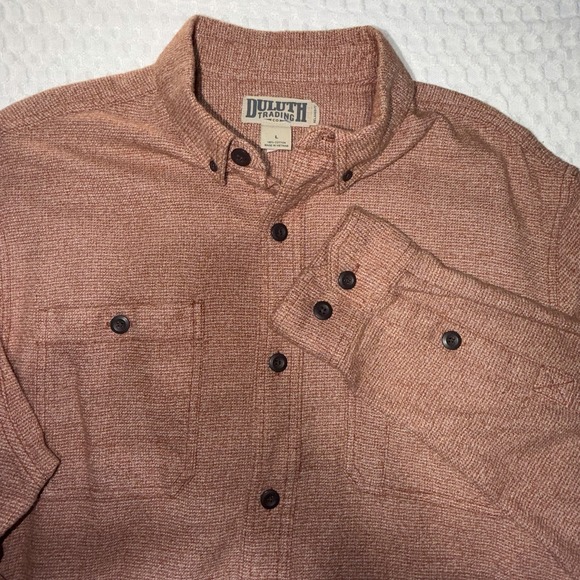 Duluth Pack Other - Duluth Trading Co Men's Flannel Button Down Large Relaxed Fit Cotton Orange